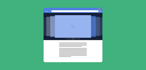 How to Create a Slideshow in WordPress: Vector image showing a slideshow
