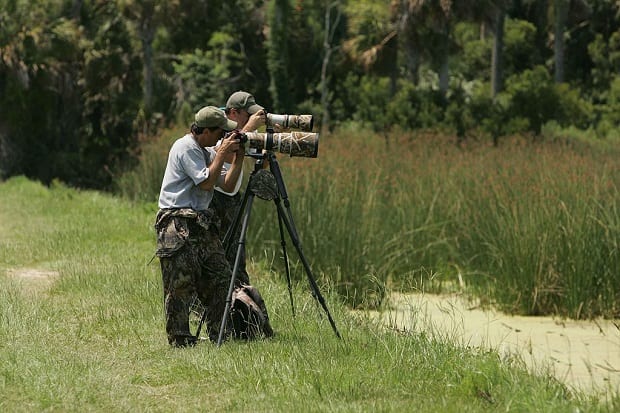 A photographer and his assistant at a shoot