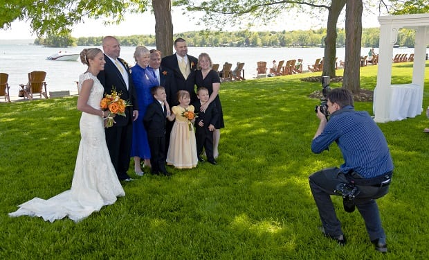 Photographing the bride's family