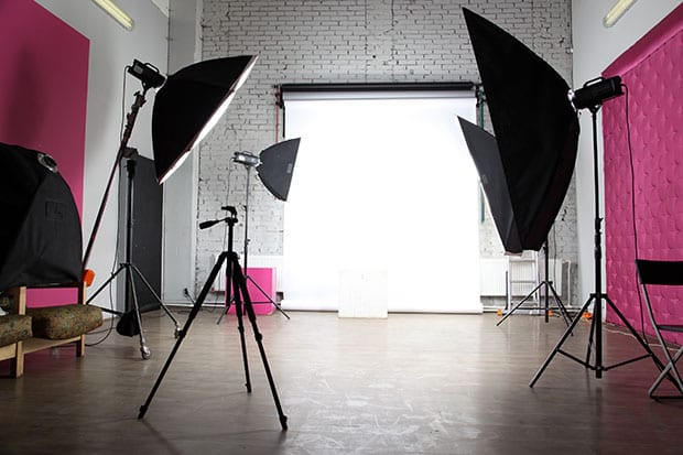 Indoor Backdrop and Lighting Set