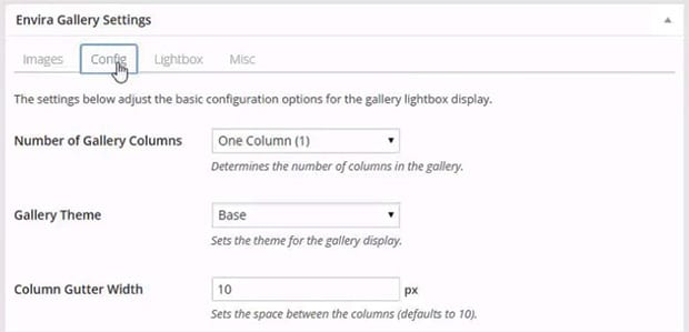 Config Settings