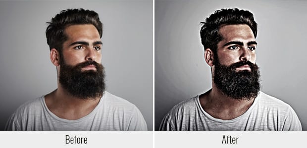 Dramatic Portrait Effect Before and After