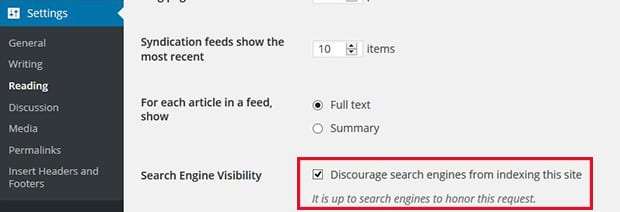 Discourage Search Engines