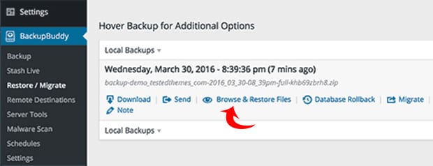 Restore Backup