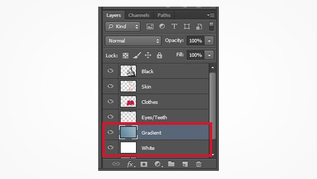 Set Gradient Layer Position