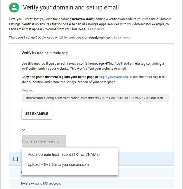 Verify Domain