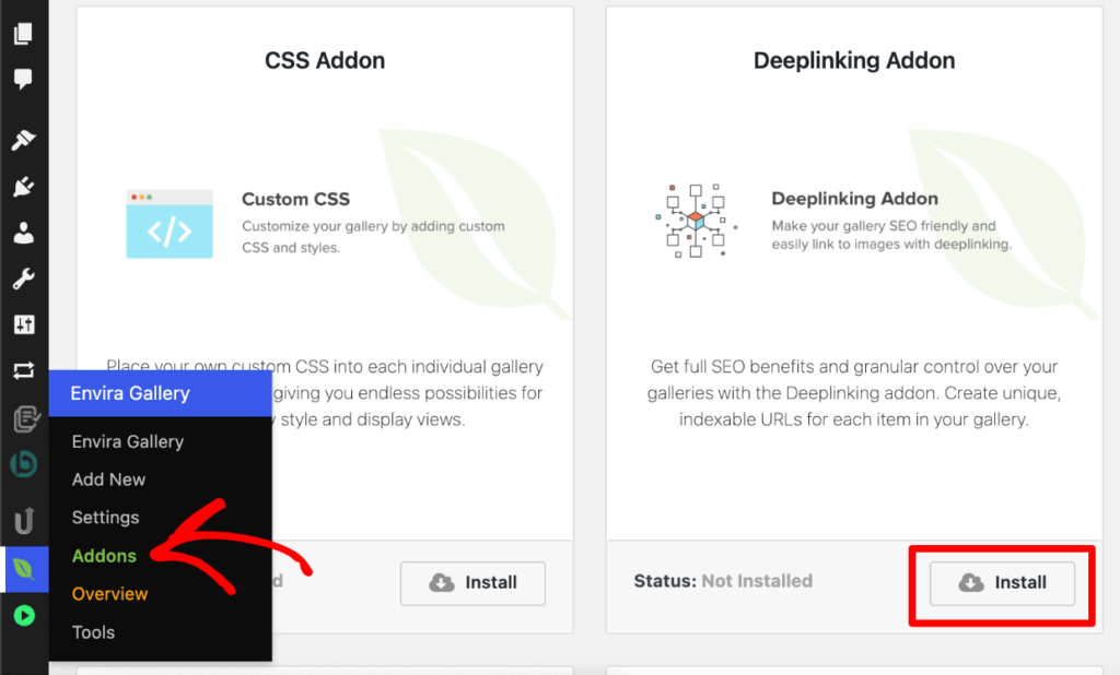 Install Deeplinking Addon