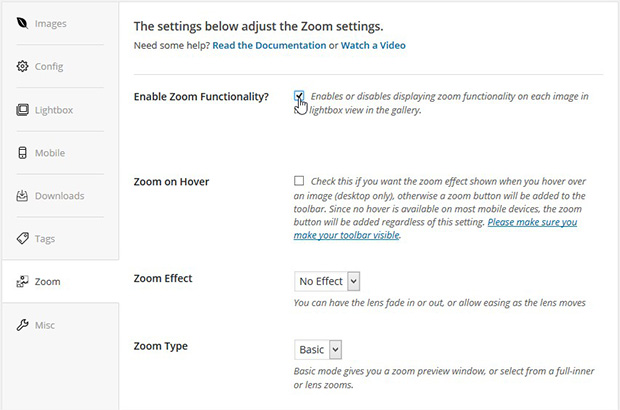 Enable Zoom Addon