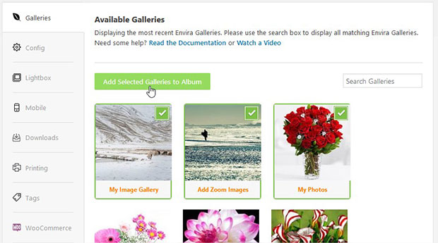 Add Galleries