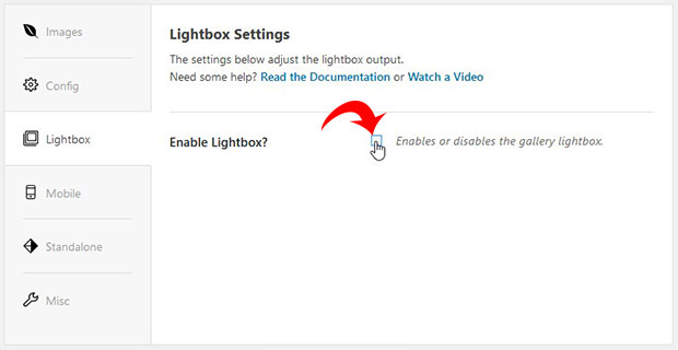 Enable Lightbox