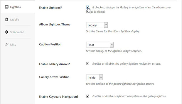 Enable Lightbox