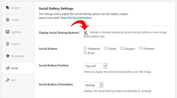 Enable Social Sharing