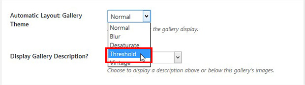 Select Threshold Gallery Theme
