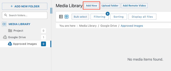 Add new image to WP Media Google Drive folder