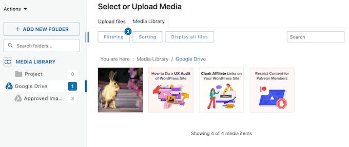 Display Google Drive images on website with WP Media Folder