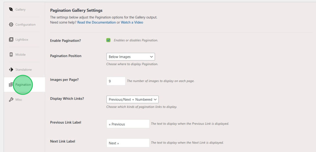 Enable Pagination
