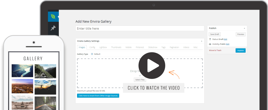 Envira Gallery WordPress video plugin