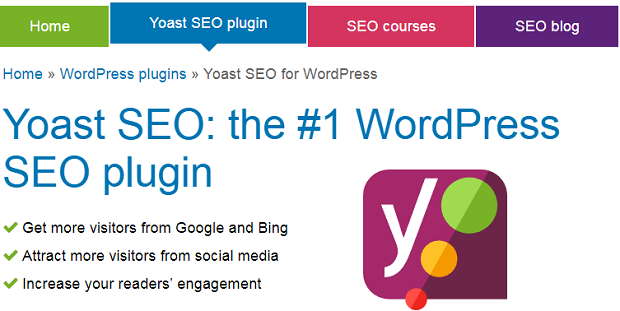 Yoast SEO plugin banner, with the signature Y on a purple background