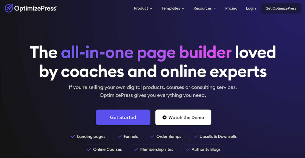 OptimizePress landing page plugin