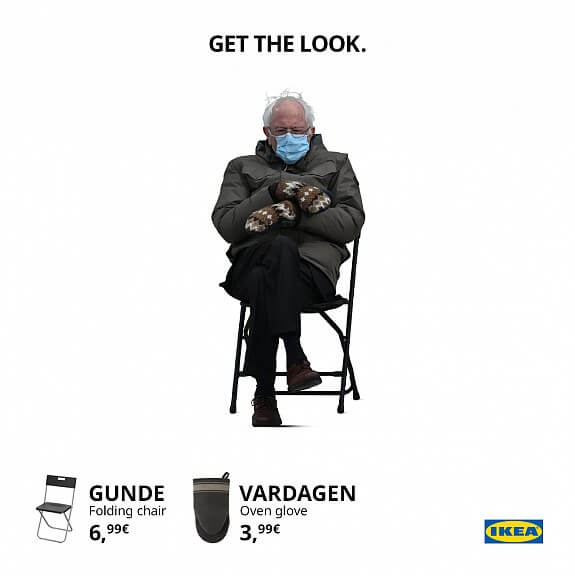 Ikea meme ad on social media