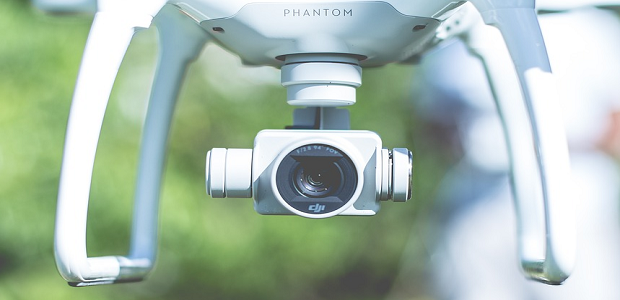 A close-up of the lens of a phantom drone