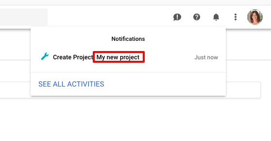 Click the project name to edit the project