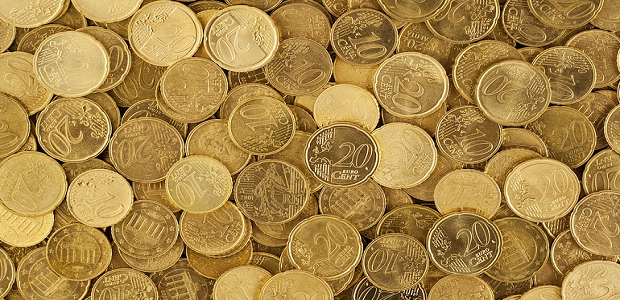 A large pile of shiny gold coins