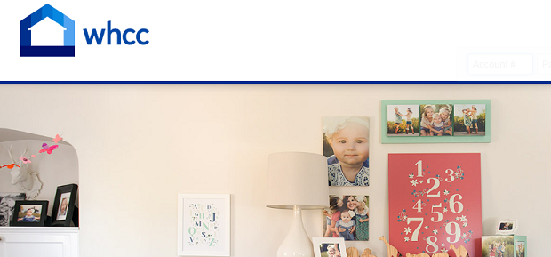 WHCC's homepage, with baby photos along a bedroom wall