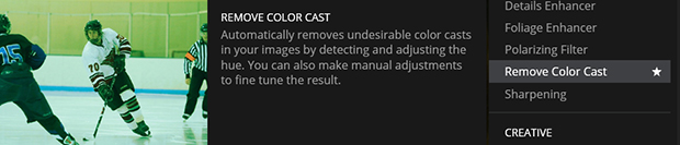 Remove color case in Luminar