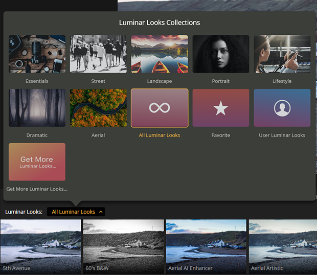 Luminar Looks collections