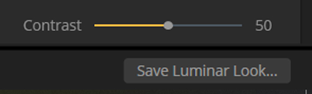 Contrast slider in Luminar