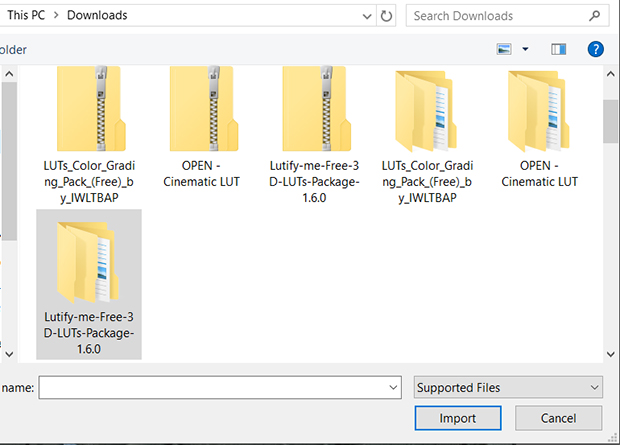 Downloads folder on PC