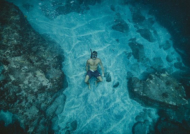 Swimmer underwater