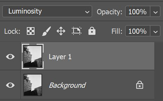 Luminosity blending mode in Photoshop