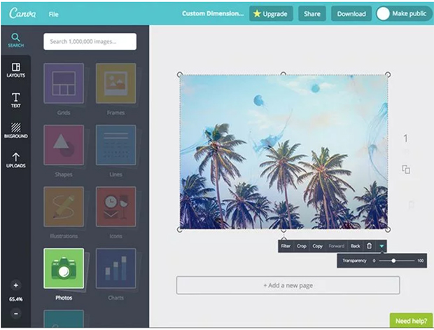 best free photo editing software canva