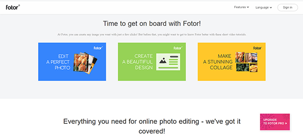 best free photo editing software fotor