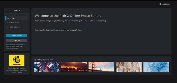 best free photo editing software pixlr x editor