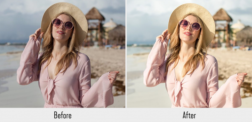before and after with Adobe Lightroom