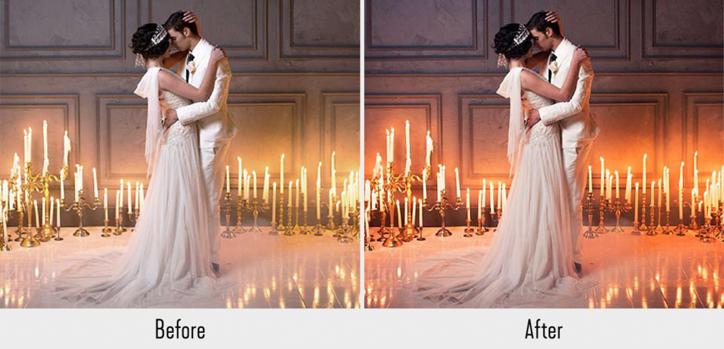 before and after with Adobe Photoshop