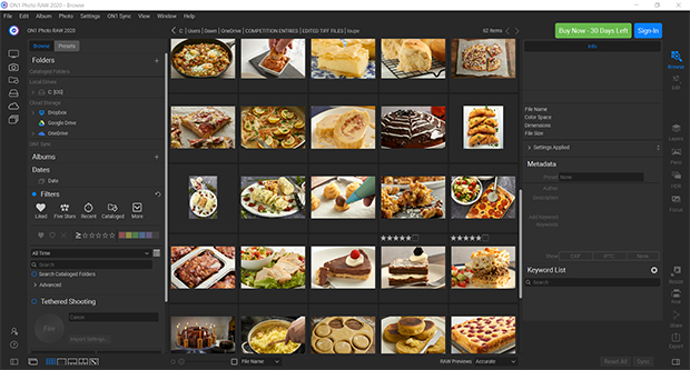 how to organize photos with on1 photo raw photo organization