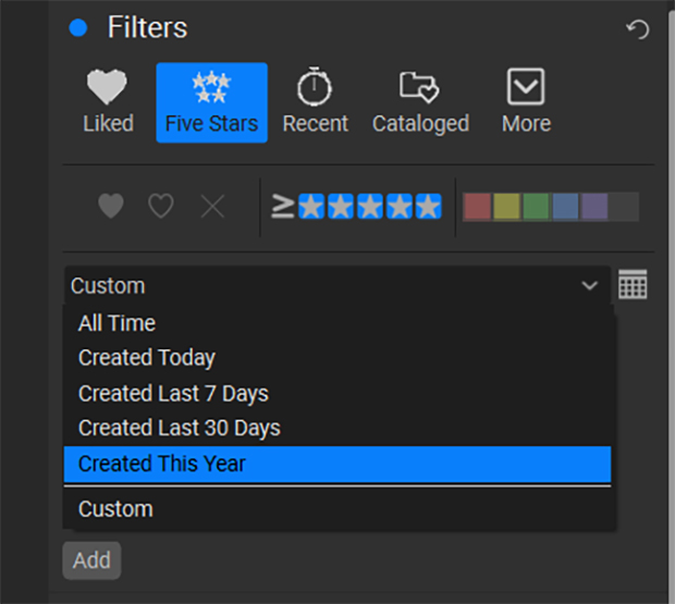 how to organize photos with on1 photo raw filters