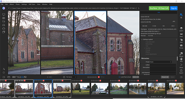 how to organize photos with on1 photo raw compare view