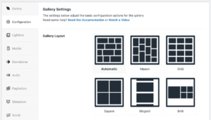 Envira Gallery - configuration tab
