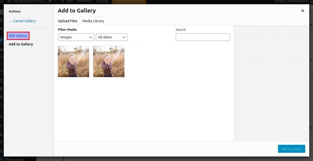 how to use wordpress gallery custom links edit gallery