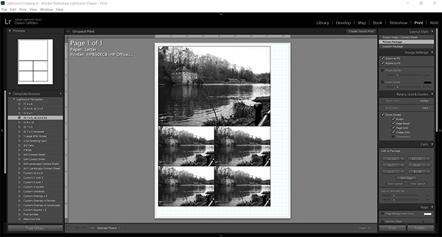 lightroom print module