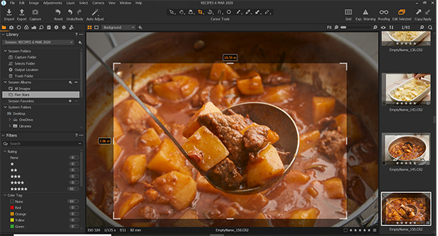 capture one crop tool