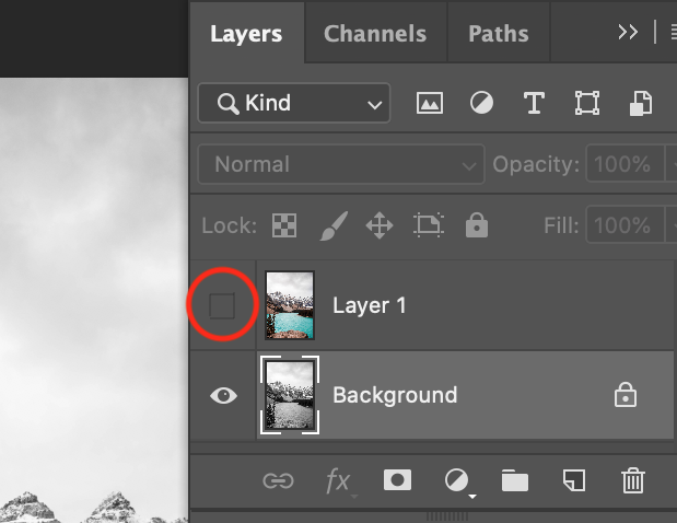 Convert a color image to black and white in Photoshop and share