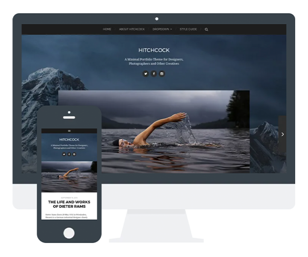 best photography wordpress themes hitchcock