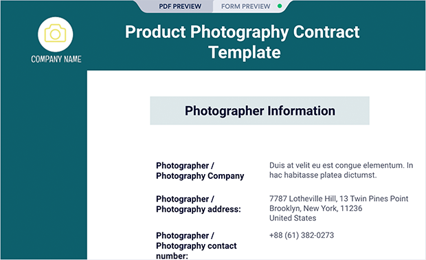best free product photography contract templates jotform