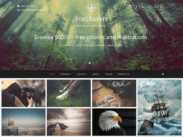 best photography wordpress themes pixgraphy